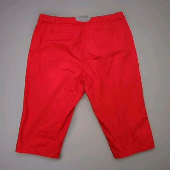 St John’s Bay Mid Rise Secret Slender Red Capri Pants 24W - Picture 2 of 5